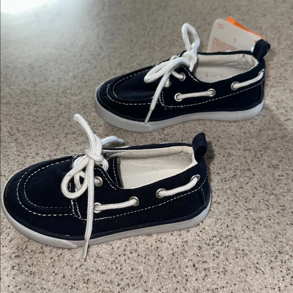 NWT Gymboree Boat Shoes Navy Blue Sneakers Toddler size 7